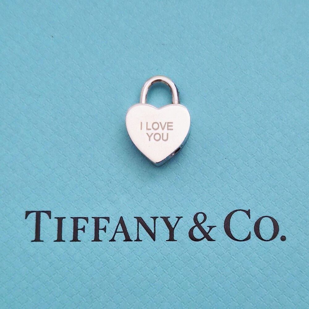 Tiffany & Co. “I Love You” Heart Lock Padlock Silver Pendant Charm